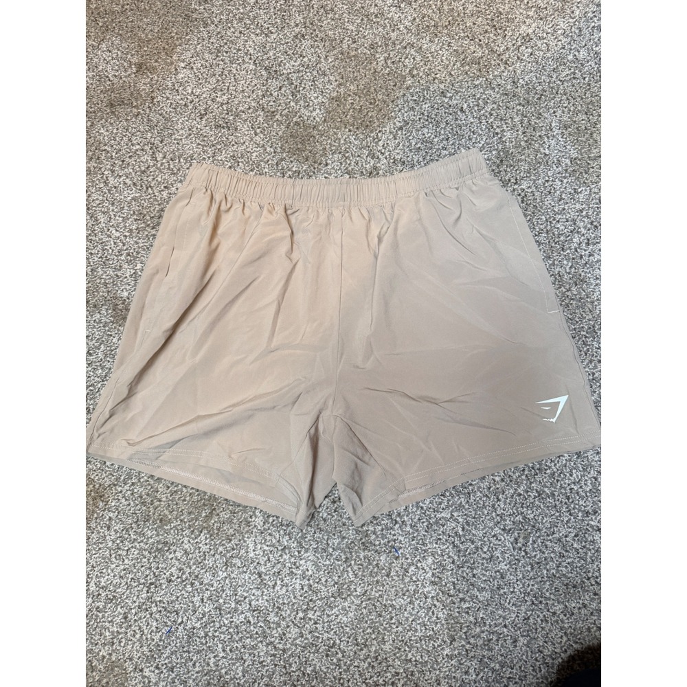 Gymshark Arrival 5 Inch Shorts Mens XL Brown Tan Athletic Gym Running A2A1M